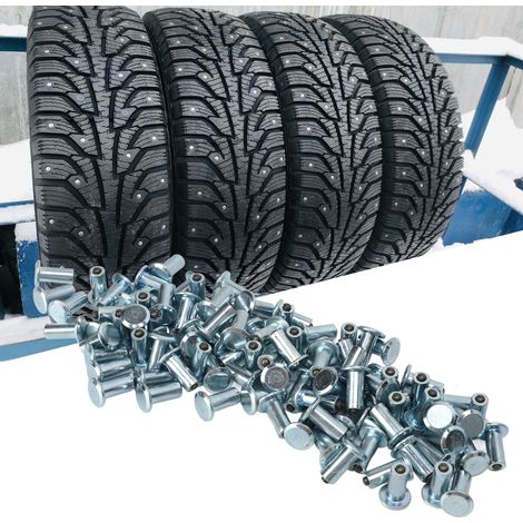 Cent clous universels pour pneus de voitures, camions, véhicules tout-terrain, motos, etc. (100 pièces par paquet) (JX9-13-1) (1/5)
