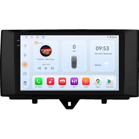 Autoradio, dimensioni dello schermo, compatibilità con smartphone, compatibile con Smart fortwo 451 2011-2015, QS1-8Core-3G 32G (1/2)