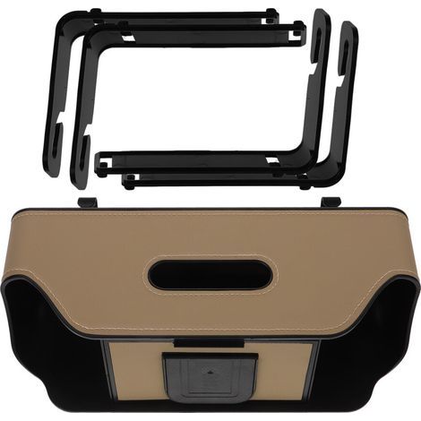 2Pièces Porte-Gobelets Et Boîte Rangement Plastique Beige (1/2)