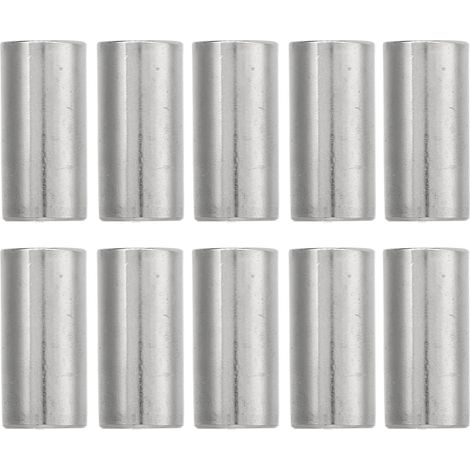 Lot de 10 écrous de raccordement ronds M8x1,25, filetage femelle, longueur 25 mm, manchon fileté en acier inoxydable (1/5)