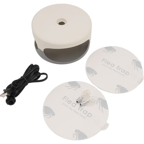 Piège à puces lumineux Sticky Dome, 2 disques adhésifs et ampoules inclus, prise US 110V, pour maison intérieur. (1/5)