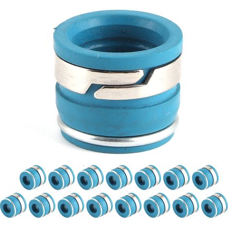 16 Ventilschaftdichtungen aus fluoriertem Gummi, perfekte Abdichtung, kompatibel mit GM SBC V8-Motoren, Hochleistungs-Ersatzsatz (1/5)