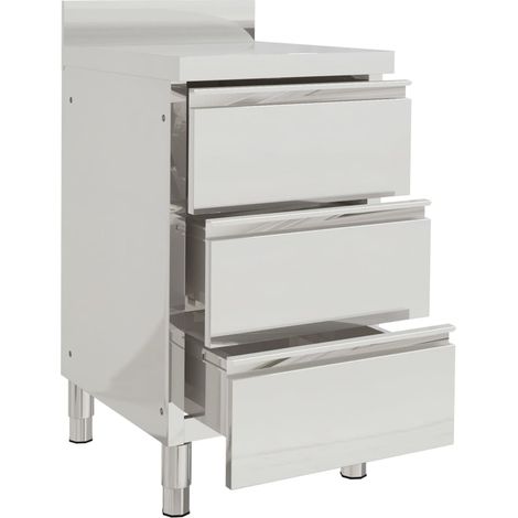 Maison Exclusive - Mobiletto da cucina commerciale con 3 cassetti 50x60x96 cm