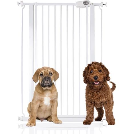 Bettacare Child and Pet Gate, 75cm - 83cm, White, Extra Tall Gate 104cm in Height, Pressure Fit Stair Gate