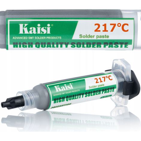 Kaisi 217°C - Pasta saldante liquida a base di stagno in siringa  Per PCB SMD BGA  Punto di fusione 217°C (1/3)
