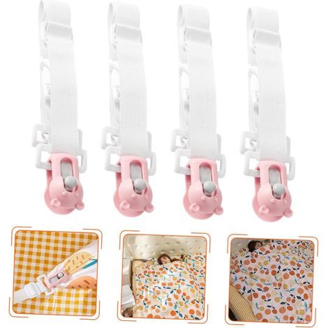 4er-Set Bettdeckenhalter, Babybettlaken-Halterclips, Kinderbettlaken (1/5)