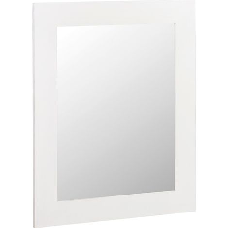 Miroir provençale bois massif de mindi blanc Kirest 90x110