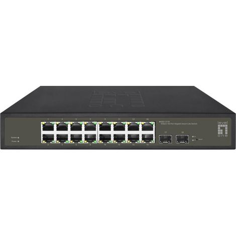 LevelOne GES-2118 Netzwerk-Switch Managed L2 Gigabit Ethernet (10/100/1000) Schwarz