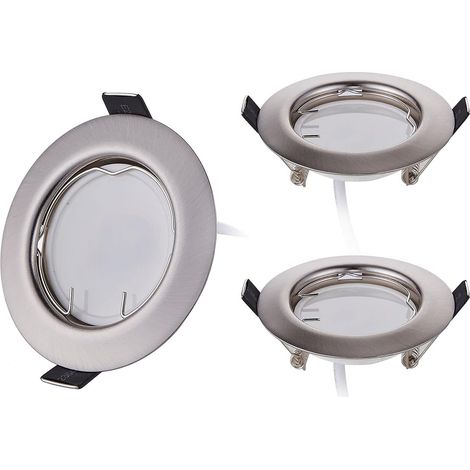 Lot de 3 Spot LED encastrable Ultra Plat avec 3x5W Dimmable Ampoule 220V Spot Module, Percage 65-85mm, Dimmable, Blanc chaud（3000K）, 120°Angle de faisceau