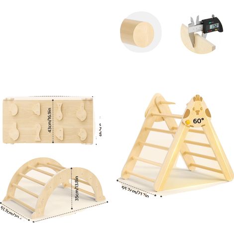 Aire de jeux pour enfants, ensemble d'escalade 7-en-1, toboggan réglable, comme pic-b (1/2)