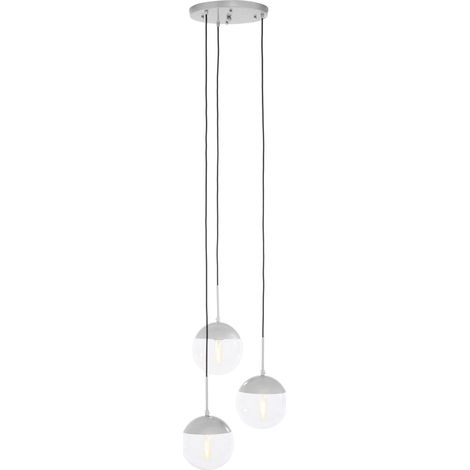 Premier Housewares Revive Chrome Finish 3 Pendant Light (1/4)