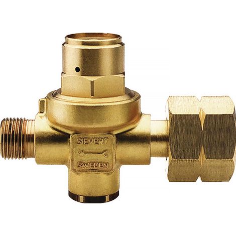 Regolatore di pressione propano con manometro 2 bar 6 kg/h G 3/8" LH