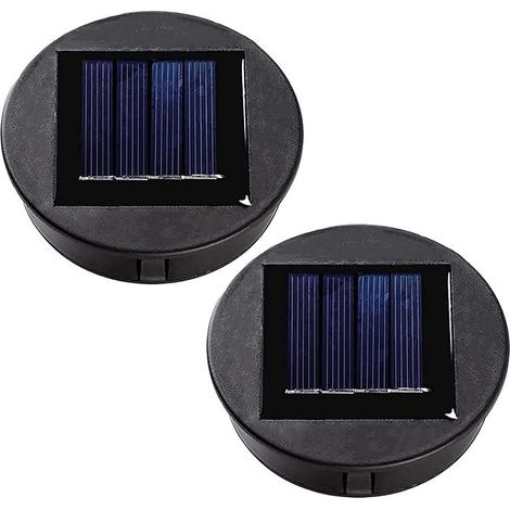 2 Pièces Haut de remplacement Lumière solaire pour Lantern Panneau solaire Couvercle de lumière avec une ampoule LED,Lanterne solaire bricolage pour décor de jardin extérieur (1/5)