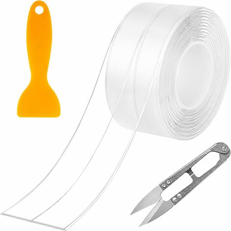 Bande d’Étanchéité Autocollante, Ruban Imperméable Anti-Moisissure pour Baignoire, Douche, Lavabo, Évier, Salle de Bain et Cuisine 320 cm x 3,8 cm (1/5)