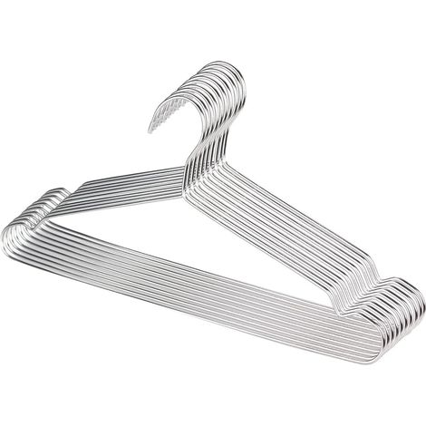 Cintres Metal Lot de 50, 42cm Cintres en Acier Inoxydable Cintres Antidérapants Robustes Gain de Place Durables pour Vêtements (1/4)