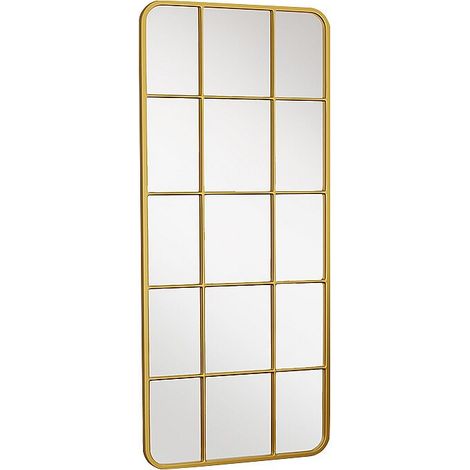 Specchio finestra L. 60 x H. 140 cm in Metallo Dorato  - SCIARA