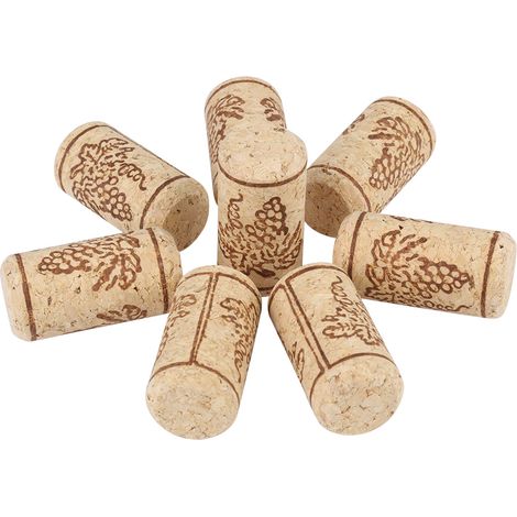 50 bouchons droits en liège naturel de 22 x 44 mm pour bouteilles de vin en bois (1/5)