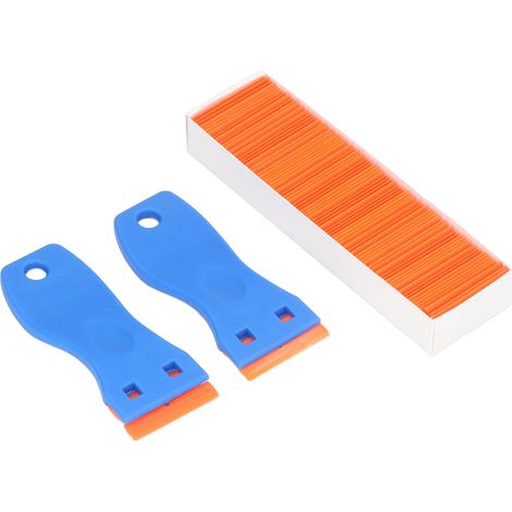 Kit de 102 grattoirs à lame double tranchant en ABS pour le nettoyage et le grattage d'autocollants. (1/5)