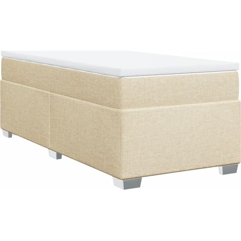 Maison Exclusive - Giroletto a Molle con Materasso Crema 90x200 cm inTessuto
