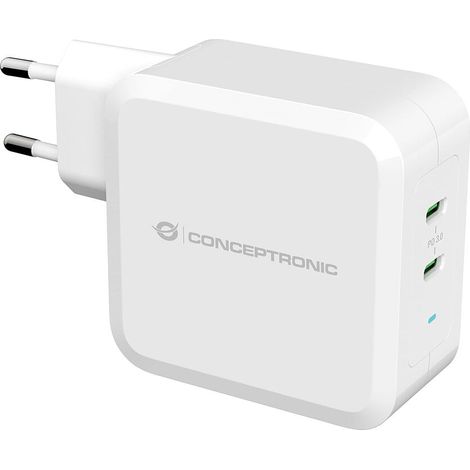 CONCEPTRONIC Ladegerät 2Port 100W,USB-C PD weiß (ALTHEA08W)