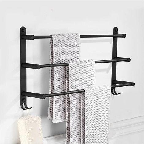 stöckiger Handtuchhalter mit 2 Haken rostfrei zur (1/5)