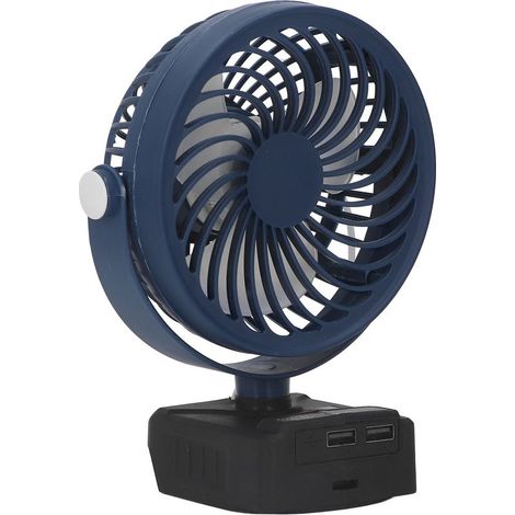 21-V-Akku-Ventilator mit Lithium-Ionen-Akku, 2 Geschwindigkeitsstufen, verstellbarem Winkel, tragbar für Camping und Reisen (1/5)