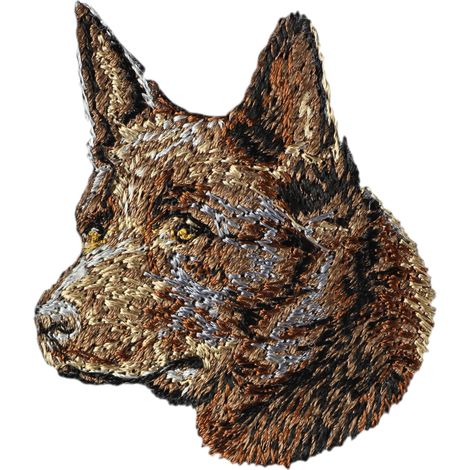 Pastor australiano Kelpie: parche con forma de perro, parche bordado, decoración única para mochila de Art-Dog (1/3)