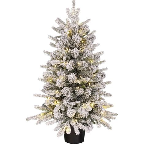 Black Box Trees sapin de Noël artificiel Blanc chaud H90xl61xL61cm (1/5)