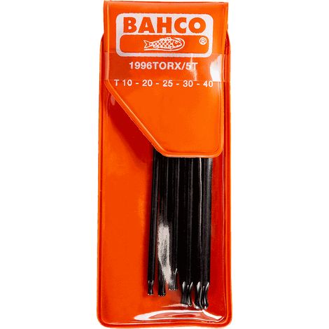 Chiavi torx bahco 1996torx/5t 5 pezzi finitura fosfatata