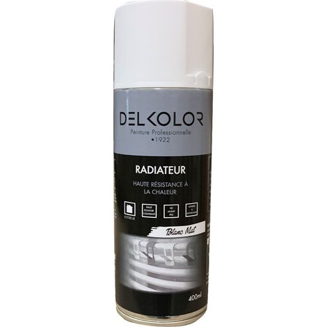 Delkolor peinture spéciale radiateur en aérosol 400 ml Couleur: BLANC MAT (1/3)