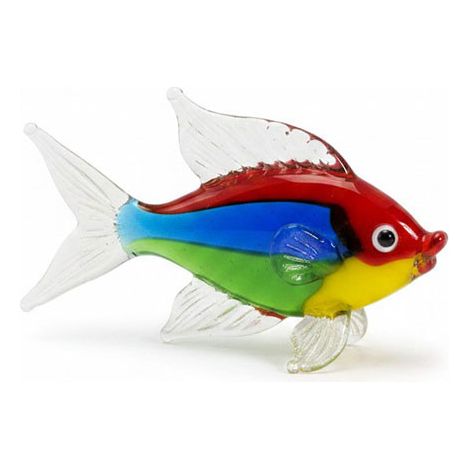Figurine Miniature Poisson Tropical Verre 7x3x4cm (1/4)