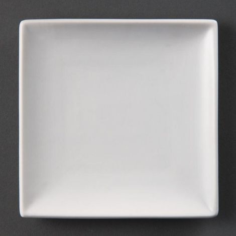 Assiettes Carrées Blanches 240(L)mm Lot de 12 Olympia