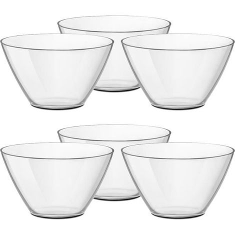 Lot de 12 saladier - JUANIO - JUANIO - 45 cl - Ø 13 cm - Verre trempé résistant (1/4)
