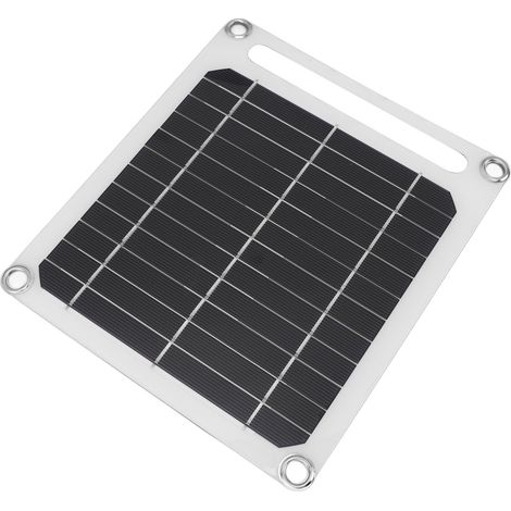 Mini panneau solaire 6W 5V en silicium monocristallin, interface USB Type C CC, pour vélo, téléphone portable, ventilateur et camping en plein air. (1/5)