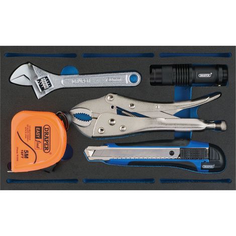 Draper Expert 63543 5-Piece Tool Kit with 1/4 Drawer EVA Insert Tray – Professional Quality Hand Tools (1/5)