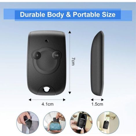 Telecommande - 2 Canaux - 433,92 MHz - Pour Moteurs Portails Et Portes De Garage - 1 Unite (1/3)