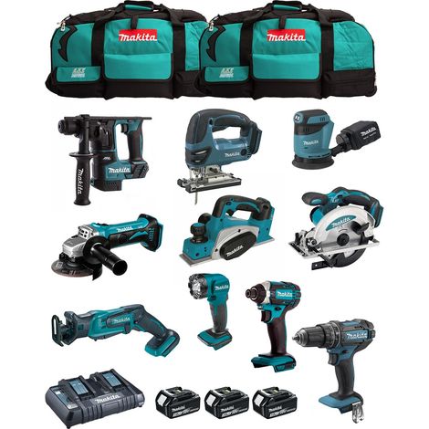 MAKITA Kit MK1003 (DHP482+ DTD152+ DHR171+ DGA452+ DJR183+ DBO180+ DJV180+ DSS610+ DML815+ DKP180+ 3x3,0Ah + DC18RD+ 2xLXT600) (1/5)