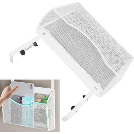 Organisateur de bureau suspendu en acier carbone, ajustable, blanc, pour bureau et maison (1/5)
