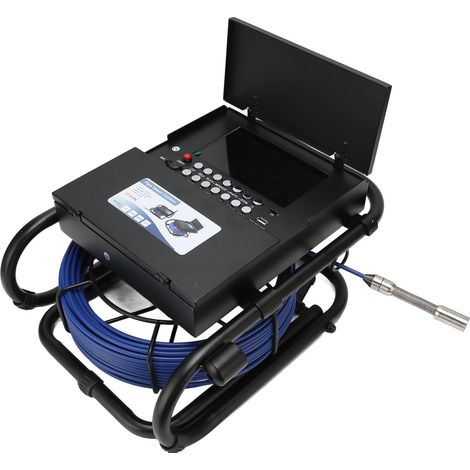 Caméra D'égout, écran IPS 7 Pouces, Vidéo en Temps Réel 1080p, Caméra D'inspection de Canalisation étanche IP68 avec Capteur CMOS 1/3, Carte TF 16 Go, 12 LED Réglables (1/5)
