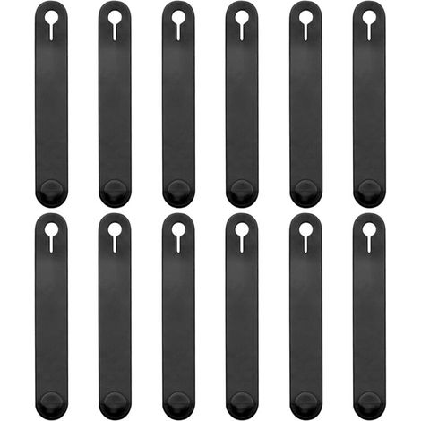 Collier de Serrage Silice, Réutilisables Collier de Serrage, Serre-Câbles électriques Silicone Cable Management pour Moto, Ordinateur, Maison, Bureau, Cuisine, école (80MM, 12 pièces) (1/5)