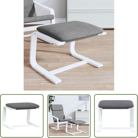 The Living Store Fußhocker Dunkelgrau 51x41x40 cm Stoff - Sitzsack - Hocker - Fußablage - Beistelltisch - Deko (1/5)