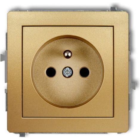 Casquillo individual Deco con/sin 2P+Z dorado 29DGP-1zp
