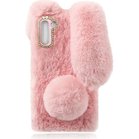 Compatibile con la custodia per auricolari Eease a forma di coniglietto in peluche, compatibile con il Galaxy S21 Plus 5G. (1/2)
