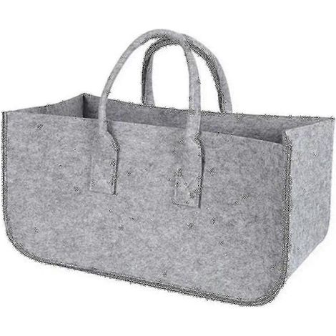 Sac de rangement en feutre pour bûches de cheminée, panier à bûches pliable, 25-26 cm. (1/4)