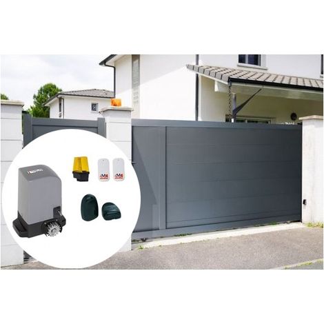 4M – Portail aluminium coulissant motorisé OSLO RAL 7016 – Largeur 3,5m – Hauteur 1,7m – Kit motorisation KSL 500 PRO inclus (1/5)