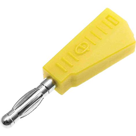 Fiche banane 4 mm RS PRO Jaune Mâle 19A 30V ( Prix pour Sachet de 5 )