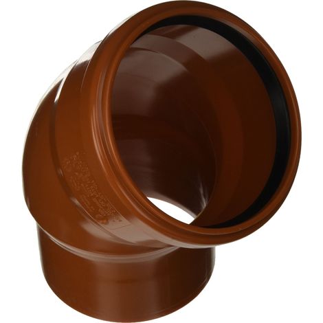 Bampi PV111045 Raccordo Curva ridotta in PVC 110/100 45 Gradi, Bianco