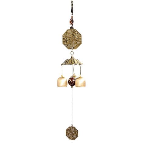 Pendentif carillon éolien en métal Bagua Mascot, cloche en cuivre-- (1/5)