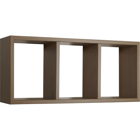 Mensola da Muro, Libreria Sospesa, Libreria da Parete, Scaffale da Parete, Rovere Tabacco, 70x30 p15,5 cm - Tristano