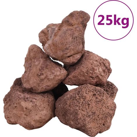 Roches volcaniques 25 kg rouge 10-30 cm CFW25940 (1/5)